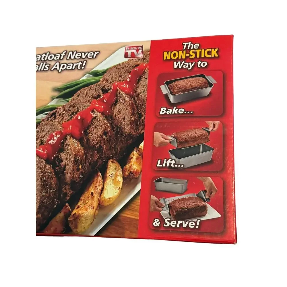 Perfect Meatloaf‎ Pan Set NEW Bonus Recipe Guide As Seen on TV Removable Tray